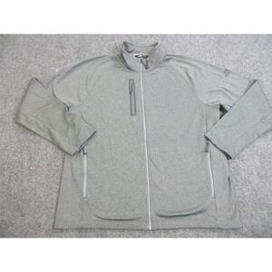 The North Face Jacket Mens XL‎ Gray Full Zip Fleece American Logo Stretch